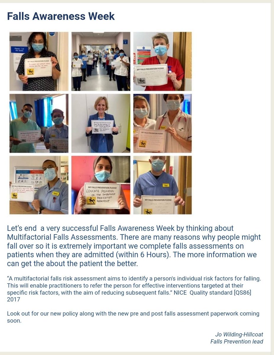 JoFallsASPH's tweet photo. A successful week with excellent staff engagement. @HarmsFreeCare  @ASPHFT @Azz2000 @falls_network @gsnelson_gill @ptsafetyASPH @ #fallsawarenessweek https://t.co/RRRuBuTJpc