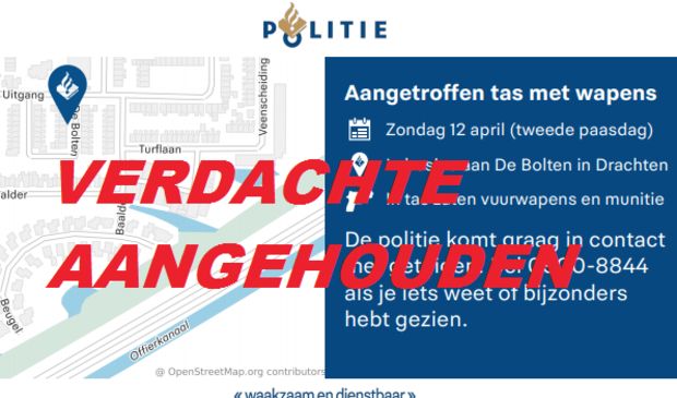 27-jarige #Drachtster #aangehouden als #eigenaar van de #vuurwapens die in #april werden gevonden. -. #politie.