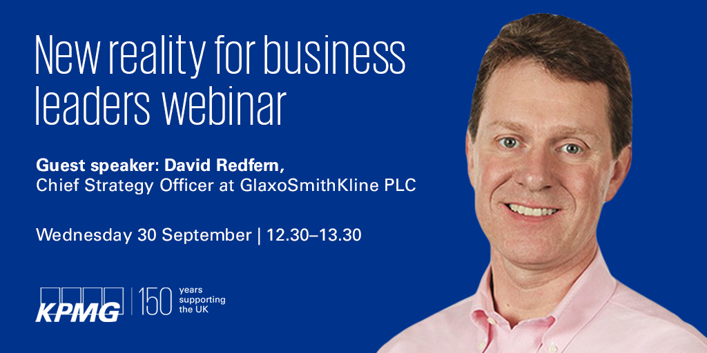 kpmguk's tweet photo. David Redfern at GlaxoSmithKline PLC joins our next digital event to share his insights on the evolving situation around vaccines &amp; other medical solutions and the implications for business. Register now: https://t.co/dJqeD64vzU https://t.co/uysxzOTdli