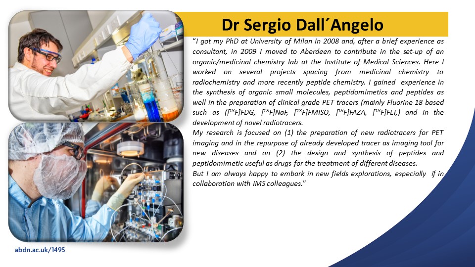 nvisionabdn's tweet photo. Meet Dr Sergio Dall´Angelo @_SDallAngelo_!He is a chemist who helped setting-up an organic/medicinal chemistry lab and is always happy to tackle new challenges, so if you have an idea that fits his profile get in touch! 
@aberdeenuni_smd @aberdeenuni #NPAW2020 #LovePostdocs https://t.co/cQuhSJEF4e