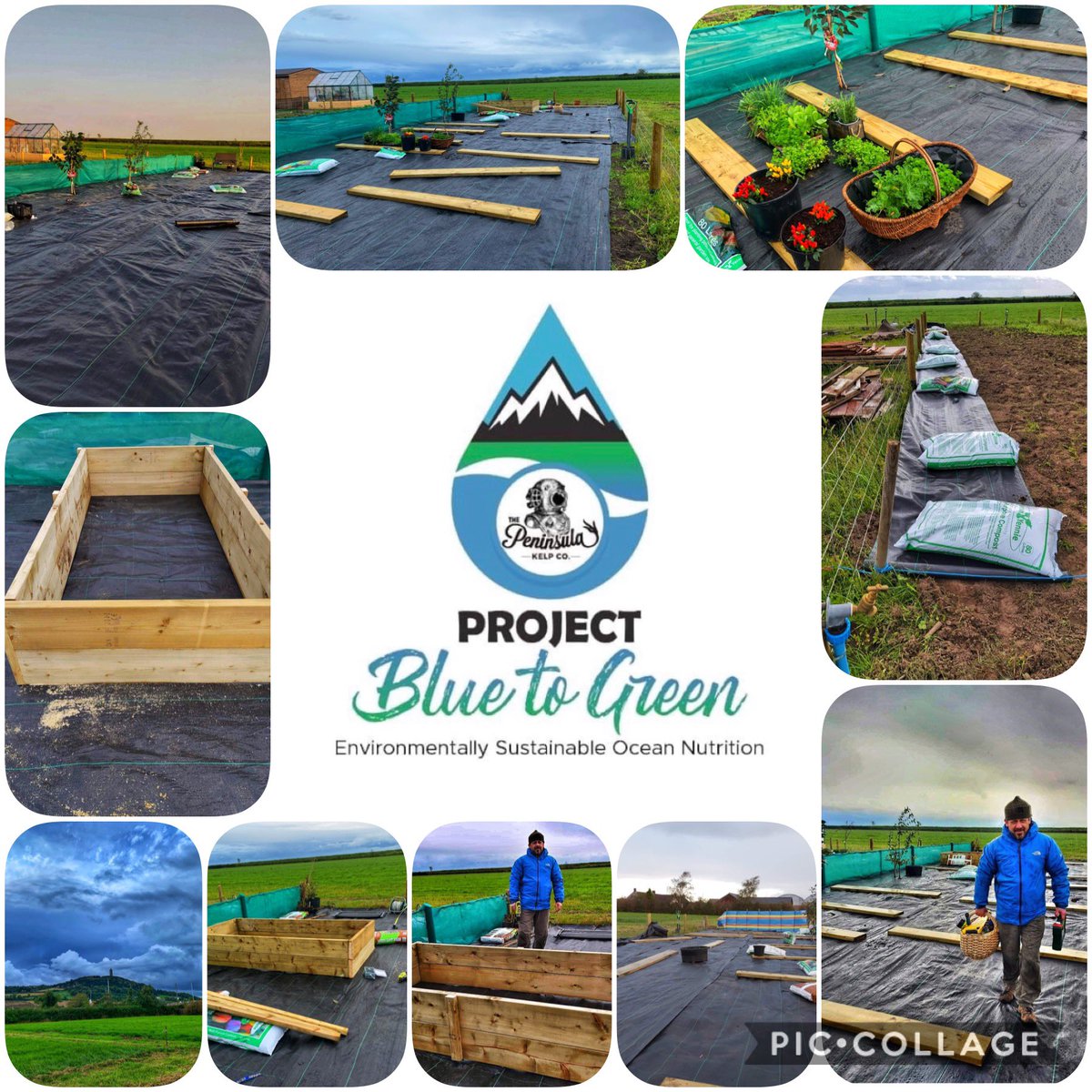 Excited to announce our new project blue to green !  Growing our own vegetables using the sea weeds we harvest