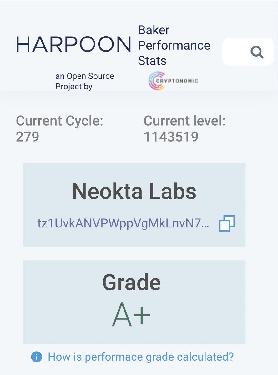 NeoktaLabs's tweet photo. Neokta Labs rated A+ by #harpoon
#tezos #cryptonomic @CryptonomicTech
We are going to increase our stacking balance over the weekend to be able to onboard more delegators!
https://t.co/Vo8Nlt4tUd https://t.co/oLdpCeQhJN