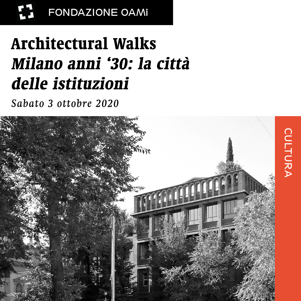 OAMi_FOAMi's tweet photo. #FOAMi #Cultura
Iscrizioni aperte per l’#itinerario di #architettura di sabato 3 ottobre: si andrà alla scoperta degli edifici iconici delle #istituzioni costruiti negli anni ’30 a #Milano. #2cfp agli #architetti.

Per informazioni e iscrizioni ⤵️
https://t.co/eaVKZwqmBG https://t.co/GpJfMzBzVS