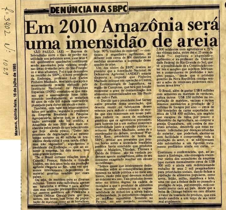 Falando em catastrofismo ecológico...