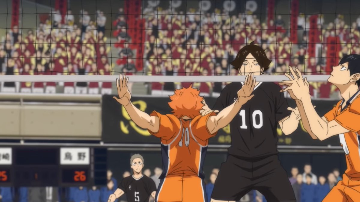 It's like he has wings... god it is so amazing how in sync he and Kageyama are in this match. They know each other so well at this point as a spiker and setter