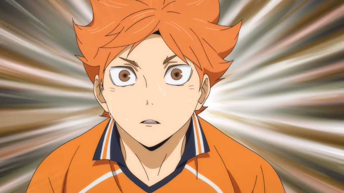 This screenshot was pretty hard to capture but look at how captivated Hinata is here... this is such a good shot of him