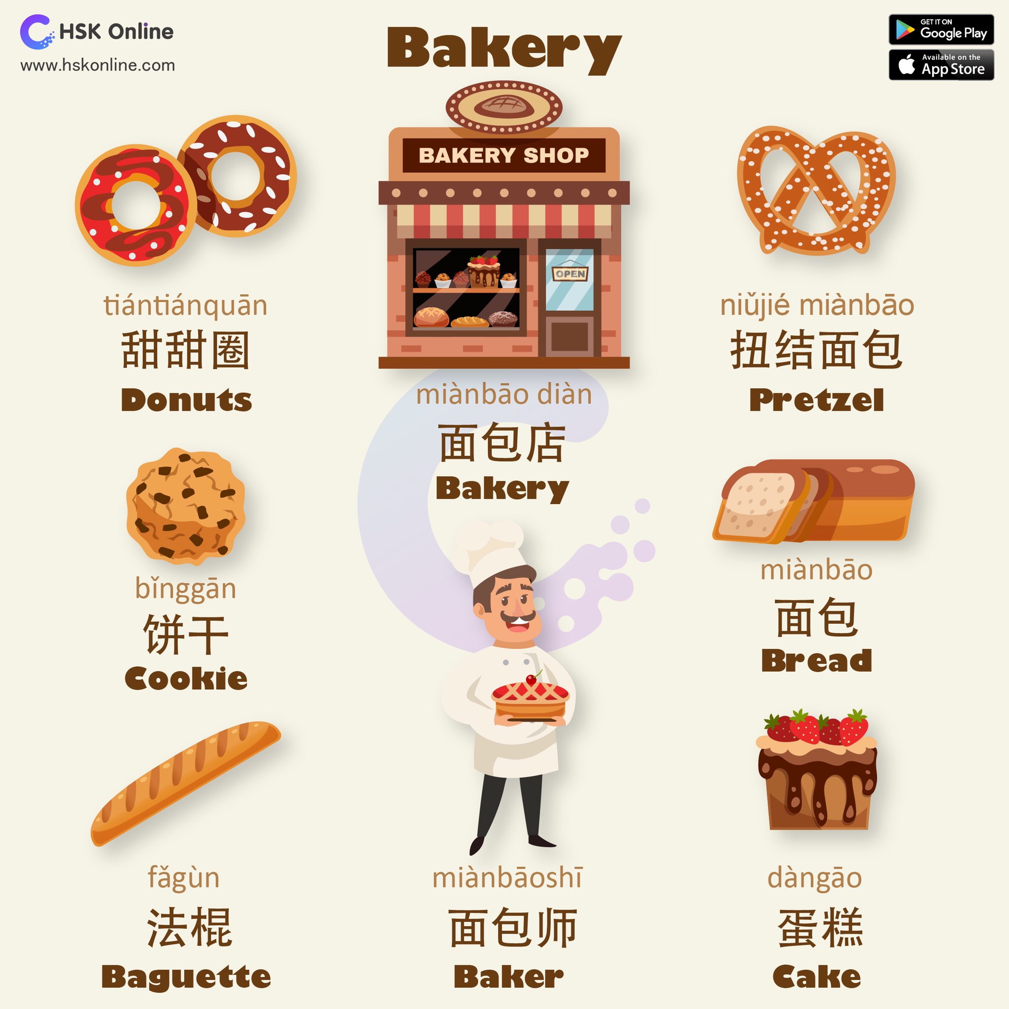 Learn Chinese Hsk Online On Twitter Hi Do You Guys Like Bakery Hsk Hskonline Superchinese Chinese China Learnchinese Mandarin Chinesevocabulary Learnmandarin 中文 汉语 学习汉语 汉语词汇 中国語 จ น ภาษาจ น เร ยนจ น