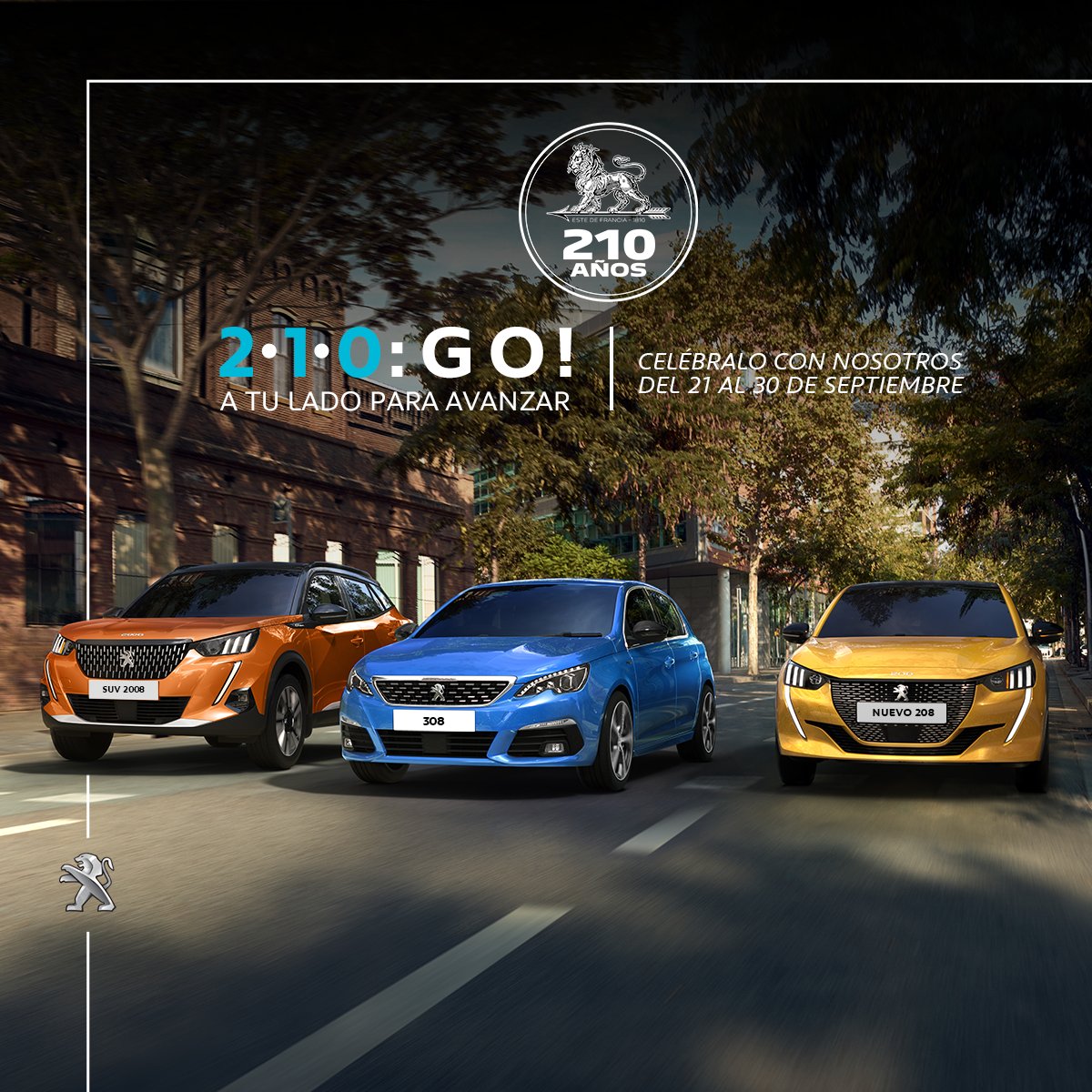Talauto's tweet image. Celebramos los 210 años de Peugeot 🎉 con ofertas históricas! Llévate dos veces el Plan Renove y una financiación excepcional. Del 21 al 30 de septiembre. ¡No te lo pierdas! Inscríbete aquí 👉buff.ly/3kL9BIF