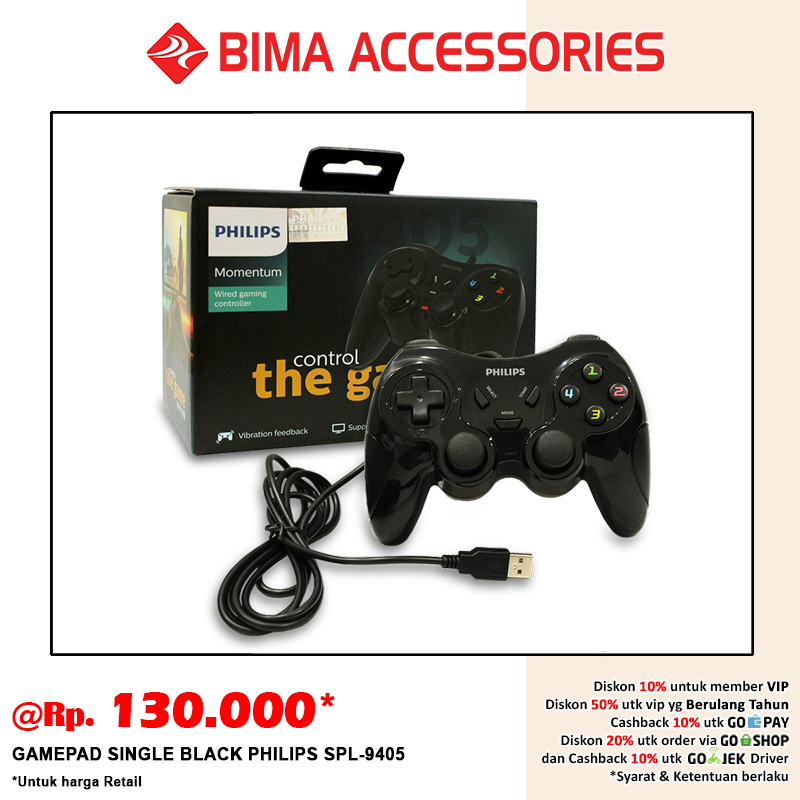 bimaaccessories's tweet photo. GAMEPAD SINGLE BLACK PHILIPS SPL-9405
Panjang kabel 1.8 meter
Support USB 2.0 & 3.0
Klik Link ini untuk mendapatkan produknya...
https://t.co/meAnxUm9Qy
#Gamepad #Joystick #GamepadMurah #AksesorisGame #Stik #StikUSB #StikPC https://t.co/uuo6zIB6I0