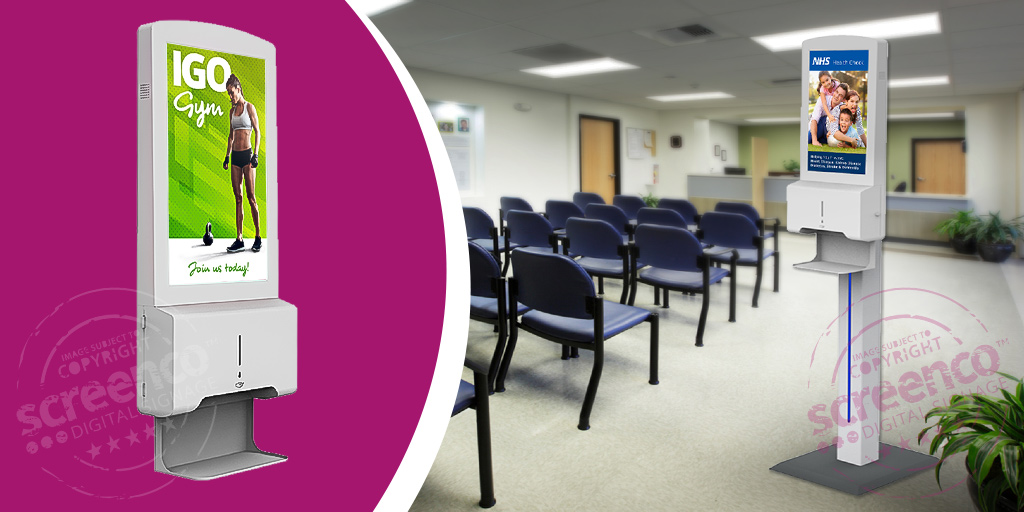 Our #hand #Sanitizer #information  display helps to control #COVID19  protecting both your employees and customers. Wall-mounted or freestanding, digital signage hand sanitizer units can be placed where traditional hand washing facilities are not available.#digitalsignage