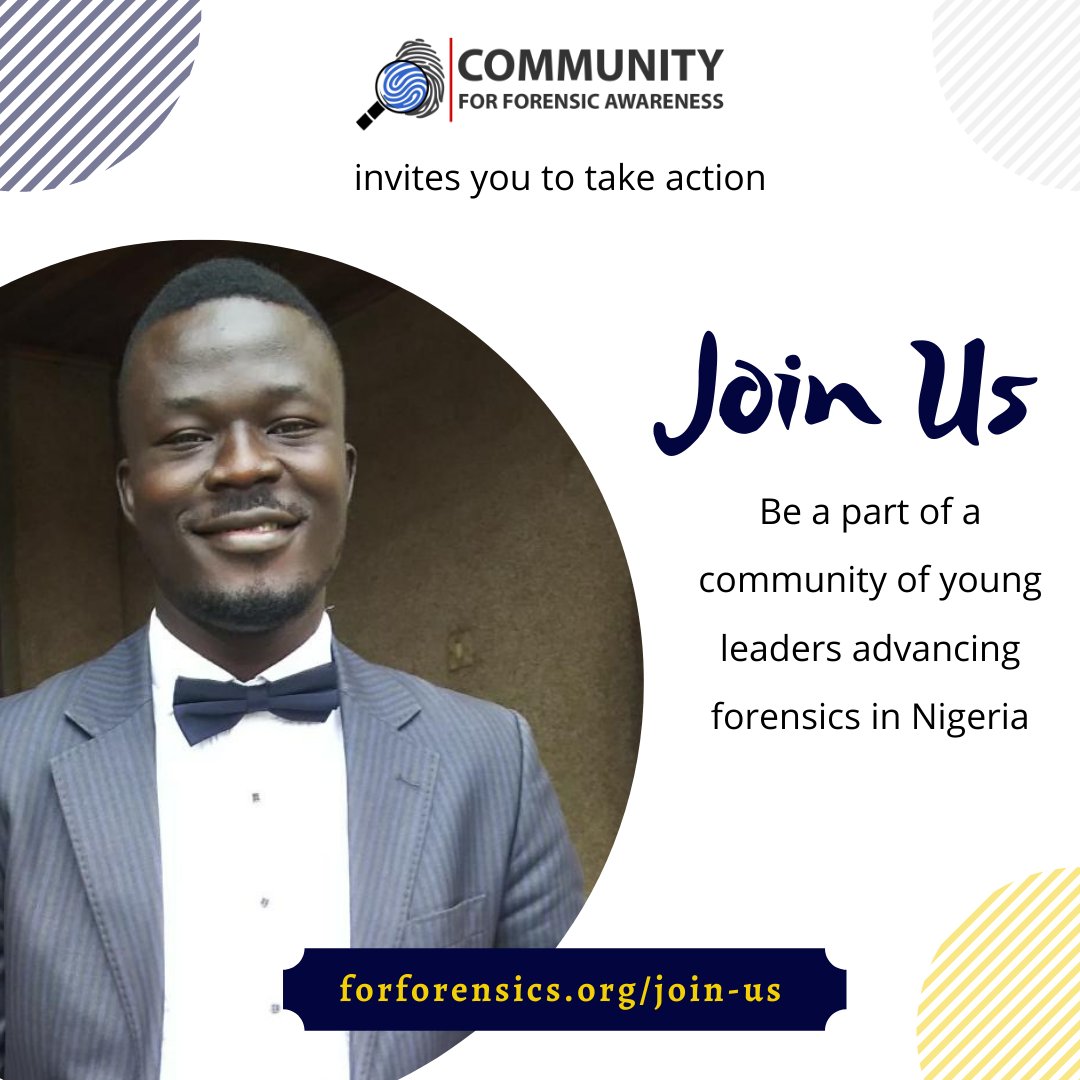 ForForensics's tweet photo. Babajimi-Joseph @joe_pels invites you to take action today!
Be part of a community of young leaders advancing forensics in Nigeria!
Visit https://t.co/JGV4tTPY61
We're #forforensics! #volunteerwithus #volunteering https://t.co/PrKnUhFBBm