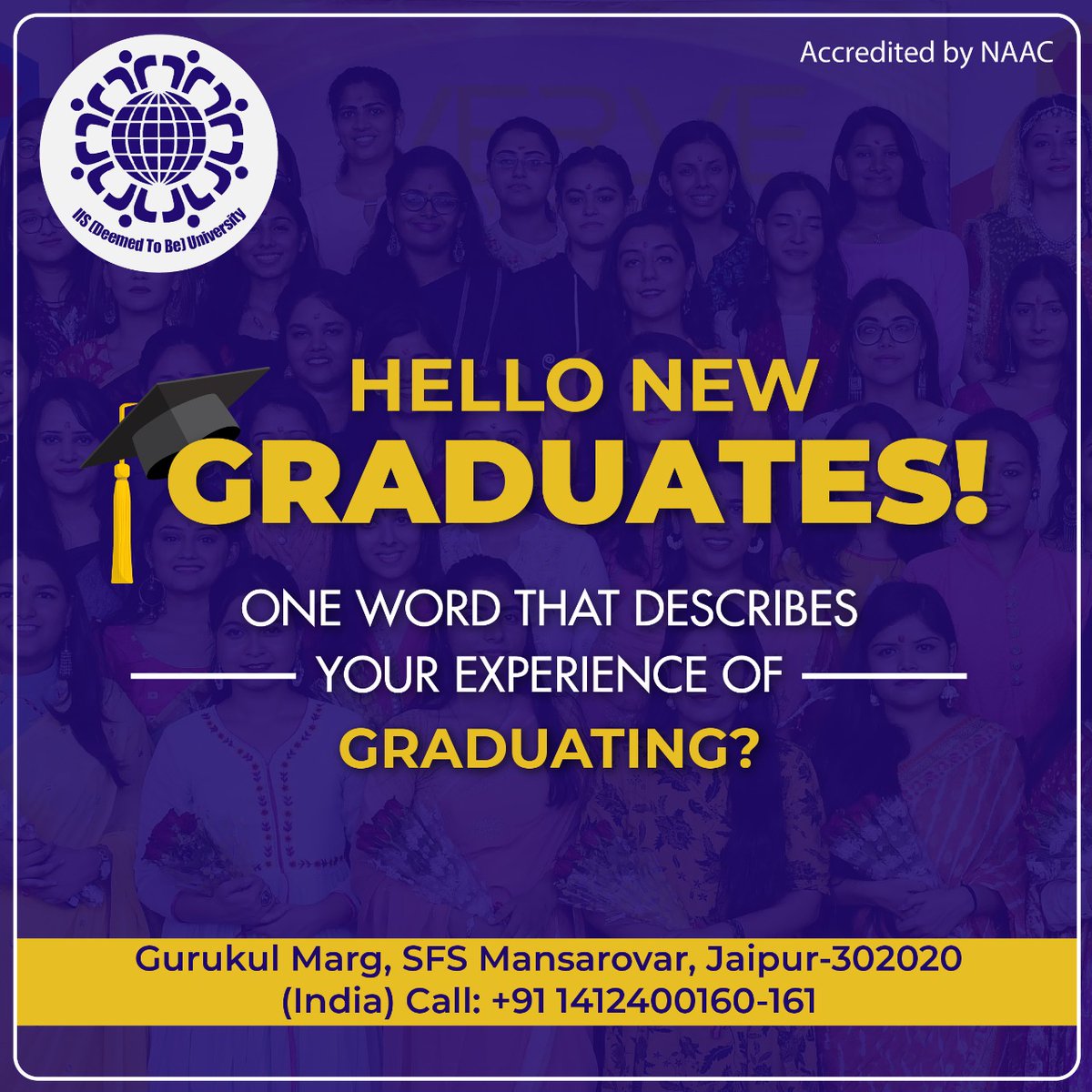 IISUniversity's tweet photo. Are you missing your college days and want to join again?
.
.
Tell us in the comment section👇👇
Don't forget to tag your gang!👀👀
.
.
#iis #iisu #lifeatiisu #universityfriends #collegefriends #tagfriends #bestuniversityinjaipur #jaipur #rajasthan https://t.co/nDBpRrdilL