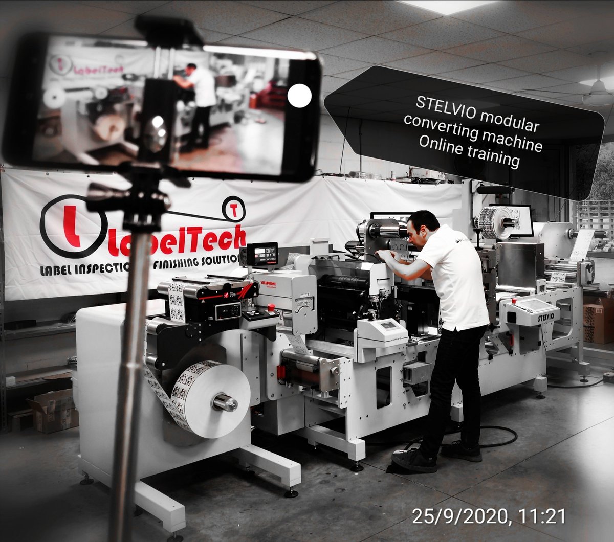 Online training with our Russian partner <a href="/Roll2Rollbiz/">Roll2Roll</a> before  delivery to Saint Petersburg  #stelvioconvertingmachine