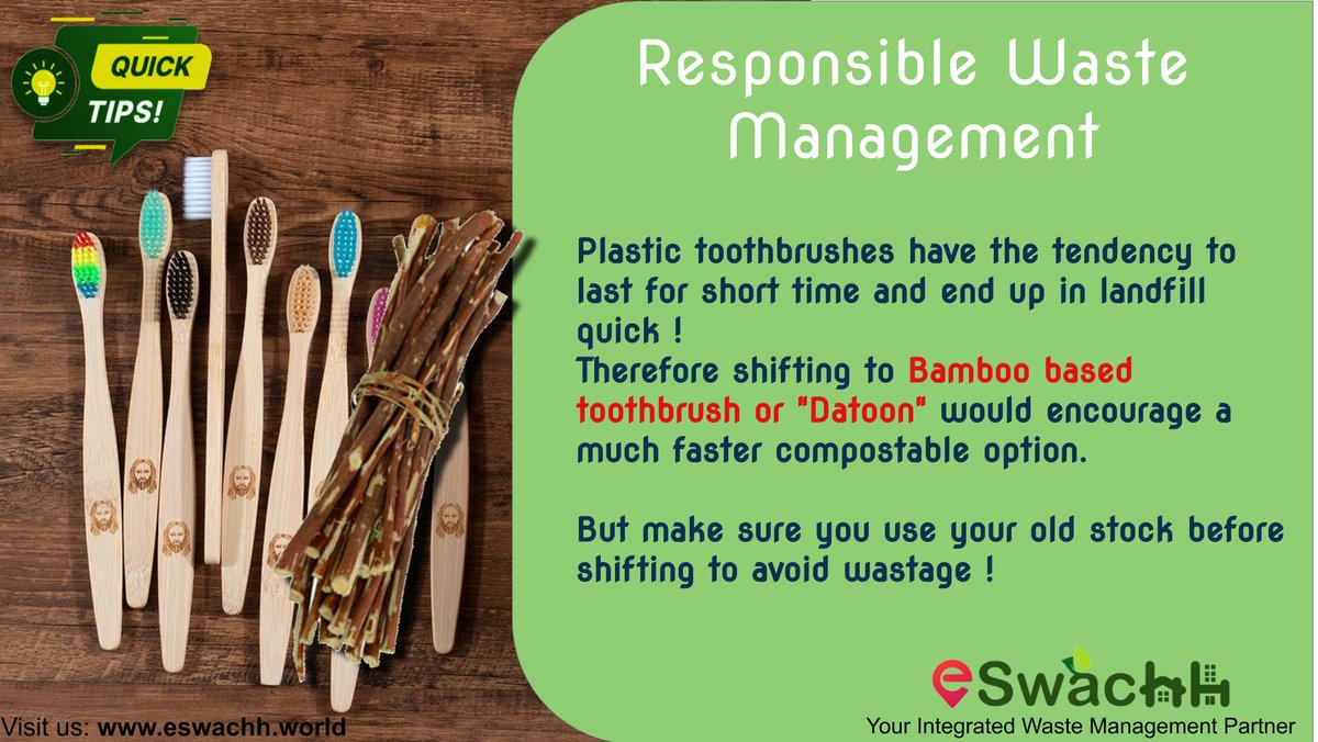eswachh's tweet image. Following an eco-friendly approach is a small thing that you can do to bring about a larger difference. 
Eswachh comes from the same ideology.  We believe that our small step will change the future of Waste Management.

#environment  #sustainable  #ecofriendly  #circulareconomy