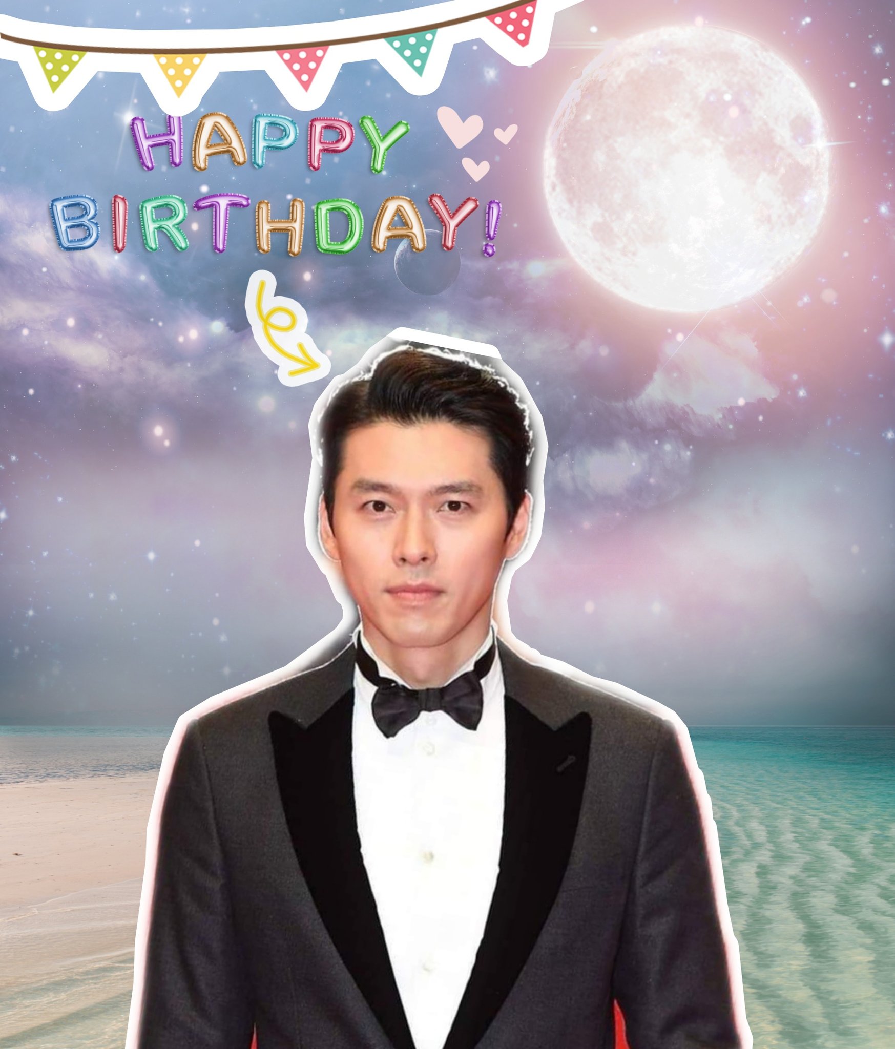 Happy Birthday to Hyun bin oppa.  
