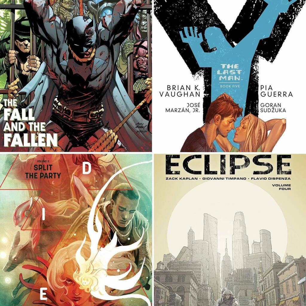 dpnaughton's tweet photo. Comic Book Reading:
- Batman
- Y : The Last Man
- Die
- Eclipse
#comic #comics #comicbookreading #batman #ythelastman #diecomic #eclipsecomics #dc #dccomics #imagecomics #vertigocomics https://t.co/RUJCC9xExq https://t.co/zZfJVbGYVk