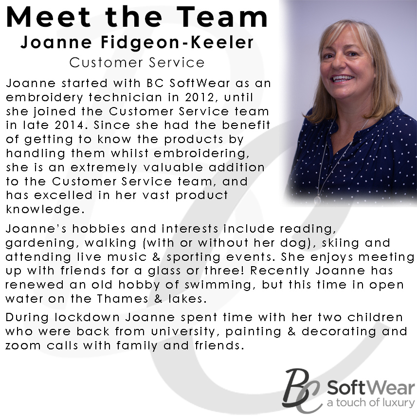 Meet the Team - Joanne Fidgeon-Keeler, Customer Services