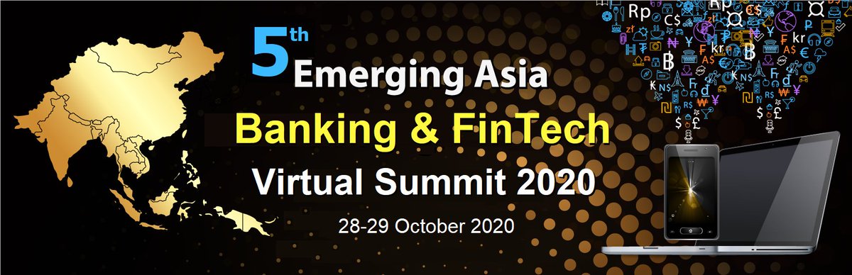 Magenta Global Pte Ltd (@magenta_global) on Twitter photo Emerging Asia #Banking & #FinTech Virtual Summit 2020 this coming October 28-29 #emergingasia #myanmar #cambodia #vietnam #laos #nepal #thailand #philippines #singapore #malaysia
Get your tickets, email patrick@magenta-global.com.sg Emerging Asia #Banking & #FinTech Virtual Summit 2020 this coming October 28-29 #emergingasia #myanmar #cambodia #vietnam #laos #nepal #thailand #philippines #singapore #malaysia
Get your tickets, email patrick@magenta-global.com.sg