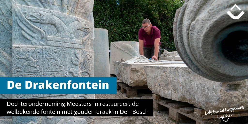 Een bijzondere restauratie: Dochteronderneming <a href="/MEESTERSIN/">MEESTERS IN</a> knapt de Bossche Drakenfontein op. Lees hier de publicatie van het Brabants Dagblad. bit.ly/30a66DT #LetsBuildHappinessTogether