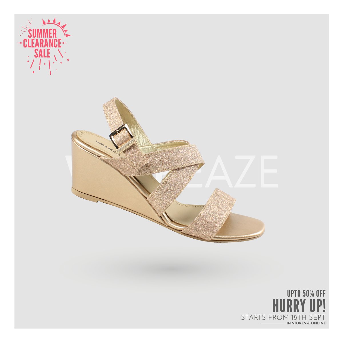 walkeaze's tweet photo. Season end sale is live now!
Avail upto 50% off in stores and online!

Price: before 1800/- , now: 1530/-
Code: 73231s wedges
Available in 2 colors!

Shop now!
https://t.co/SK2BWDgyDp

#walkeaze #womenaccessories #wedgesandals #wedges #heels #nudewedgeshoes #fashion #style https://t.co/lZ2OYLhlnI