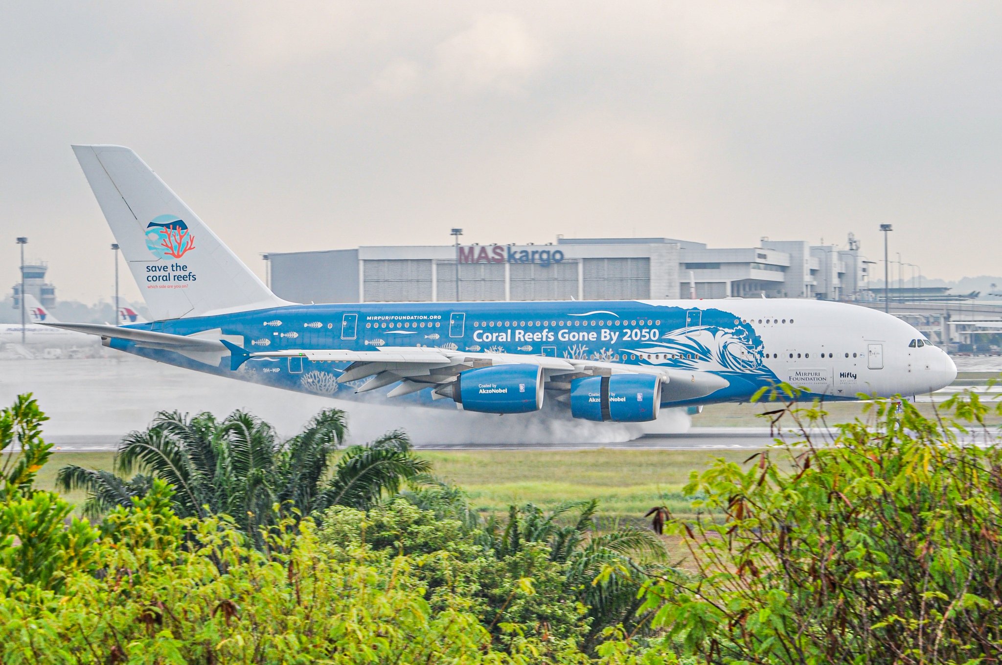 Myplaneschaser On Twitter Save The Coral Reef By Hifly Airline First Time In Kuala Lumpur We Are Excited For This Moment World First A380 Cargo Hi Fly Malta Airbus A380 841