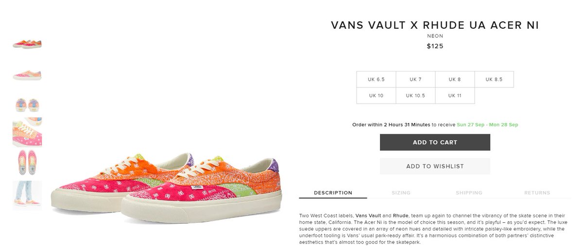 vans vault x rhude ua acer ni