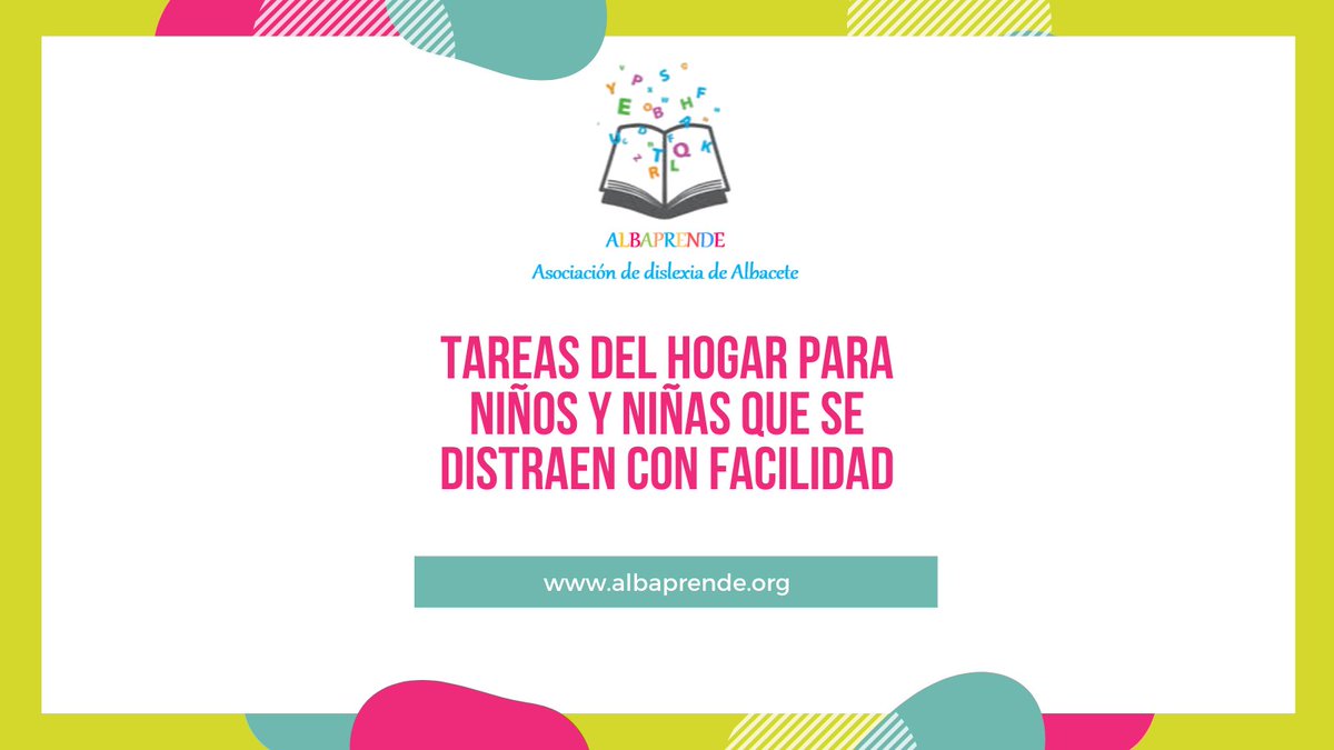 Consulta en nuestro facebook las mejores tareas del hogar para niños y niñas que se distraen con facilidad👉 bit.ly/3j516b3

albaprende.org

#Albaprende #Dilexia #educaciónespecial #Lectura #Escritura #Educación #infancia #Albacete