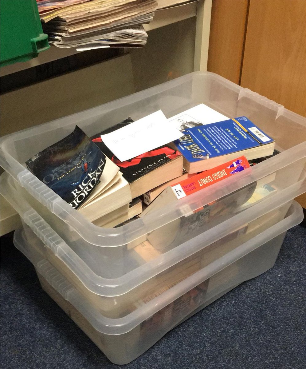 RGSLib1's tweet photo. Some of today's self-isolating books waiting for release from quarantine!  They're missing the loving touch of browsing library users. #lockdownlibraries #schoollibraries #lovereading https://t.co/HOwJbQsqmD
