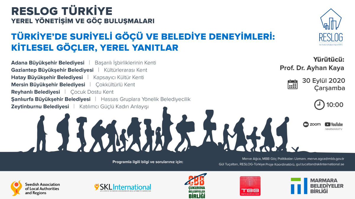 MMB <a href="/marmarabb/">Marmara Belediyeler Birliği</a> Göç Politikaları Merkezi bünyesinde düzenlenen "Yerel Yönetişim ve Göç Buluşmaları-10" Prof. Dr. Ayhan Kaya yürütücülüğünde "Türkiye’de Suriyeli Göçü ve Belediye Deneyimleri: Kitlesel Göçler Yerel Yanıtlar" başlığıyla gerçekleştirilecek.
zoom.us/webinar/regist…