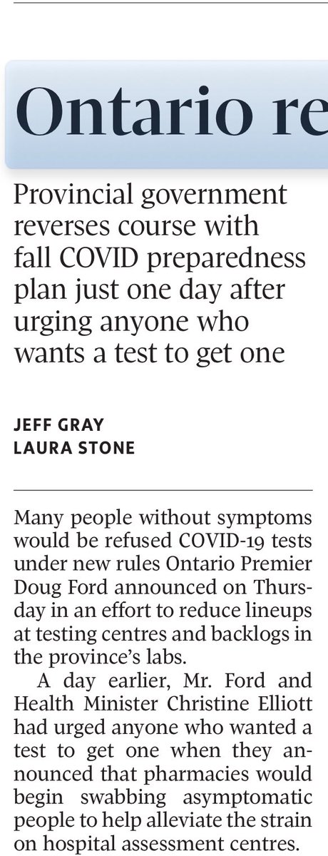 DavidHamer_1951's tweet photo. Anyone think Doug Ford and Christine Elliott are just stumbling around on #covidontario testing regime?
#onpoli @fordnation @celliottability https://t.co/1AXPxiDgWD