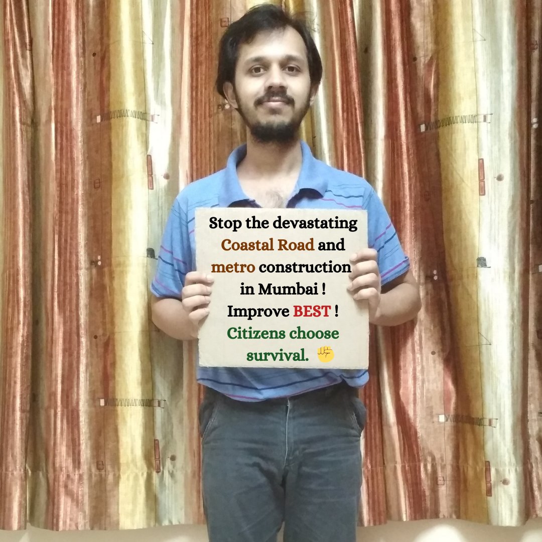 People will benefit by improved BEST, not metros or CR !

#ScrapCoastalRoad #Nomoremetros #FightClimateInjustice #SinkingMumbai #ScrapEIA2020 #SaveOurCoasts #GlobalClimateStrike
@saveourcoastMUM @AamchiBest @lypmumbai @Youth4ClimateIn @fffmumbai1 @RmumbaiX @igpmumbai @MumbaiRises