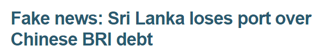 Chinese loans are just 10.6% and not growing of the total foreign loans taken by Sri Lanka over the years and most are concessionary and given at a low interest rate of 2%.