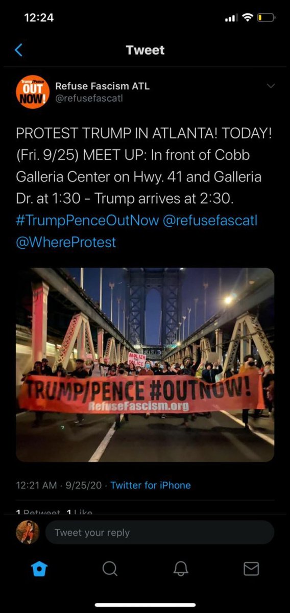 GProtesters's tweet photo. PROTEST TRUMP IN ATL TODAY @ 1:30. Cobb galleria center on HWY 41 https://t.co/IXLXJsiXZT