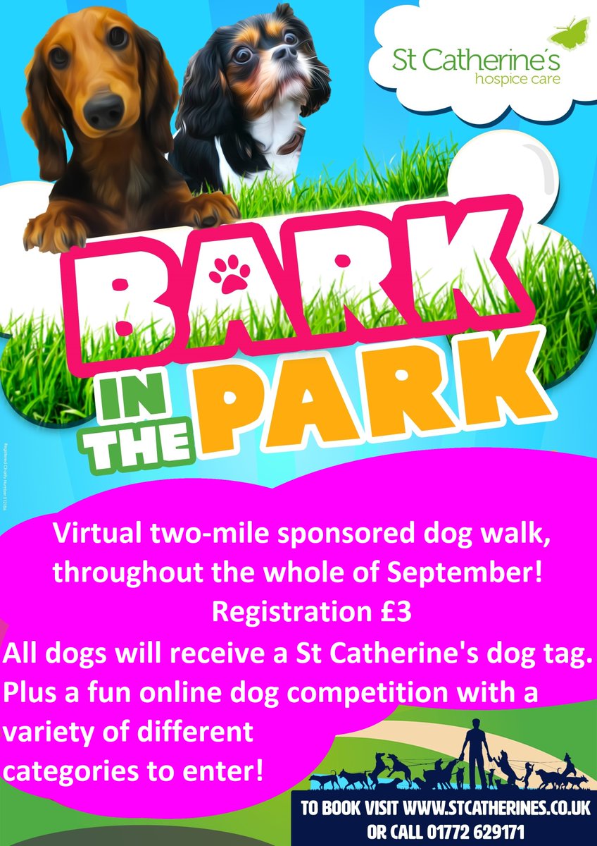 StCatherinesPre's tweet photo. Don't forget, there's still a few days left to enter our #BarkinthePark competition or virtual dog walk! More details about our September event can be found here: https://t.co/h7SlJaYOy5 https://t.co/p4mwVIuUPA