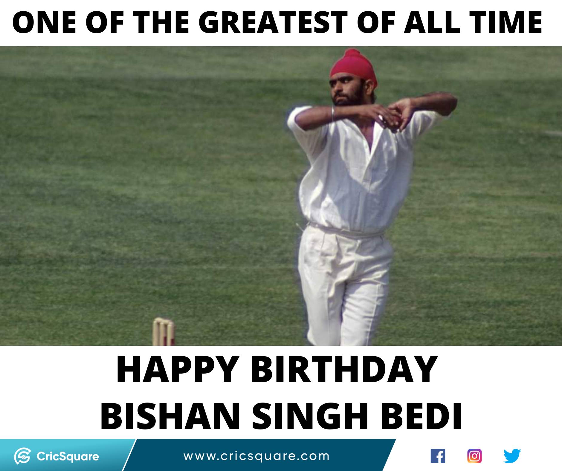 Happy Birthday, Bishan Singh Bedi !!  