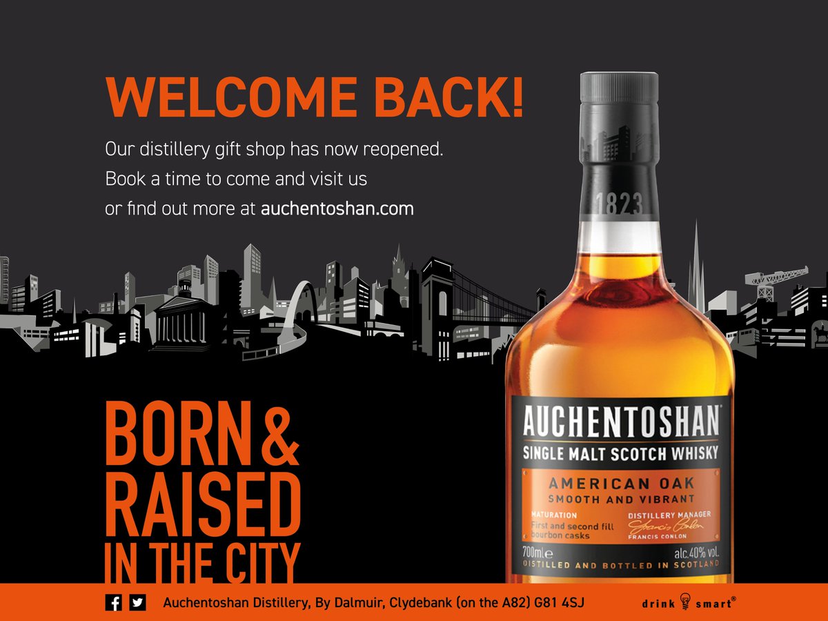 Welcome Back! Our distillery shop has now reopened. Book a time to come and visit us at auchentoshan.com