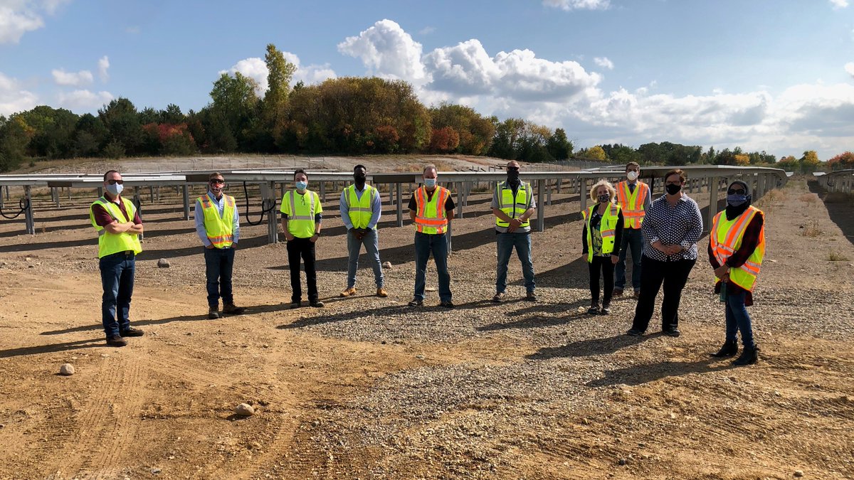 Excited to visit Community Solar Garden on previously underutilized MnDOT property - 1MW of up to 3MW total on the site.
 
Great collaboration with developer to create clean energy jobs and support the state thru rent payments and guaranteed cost savings w/ CSG bill credits.