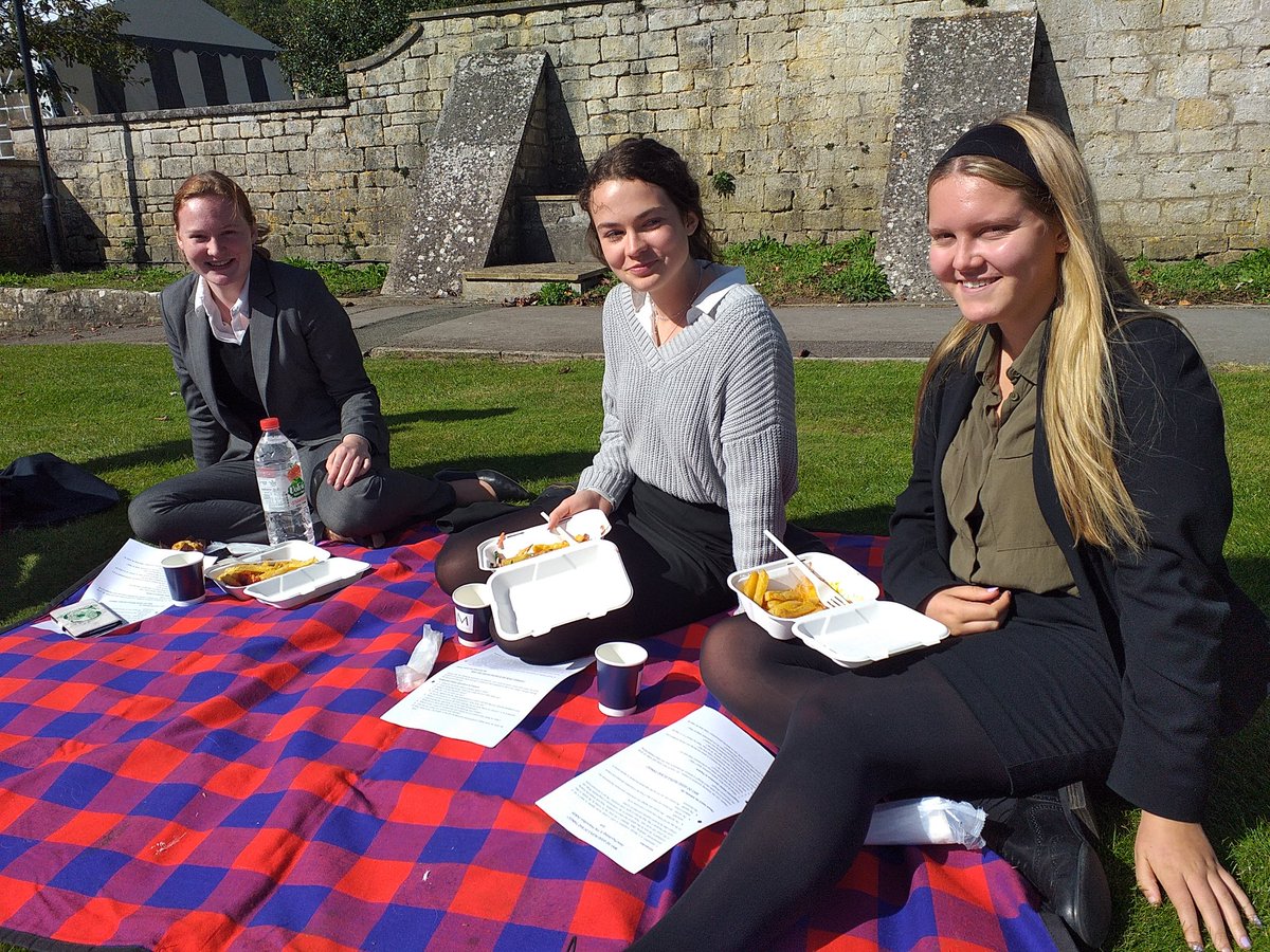 MonktonTPE's tweet photo. Fascinating lunchtime philosothon in the sunshine today with #MonktonYear12 & @MonktonPsychology. Why do good people do bad things? #MonktonTPE #MonktonValues https://t.co/KqlBSu1B1i