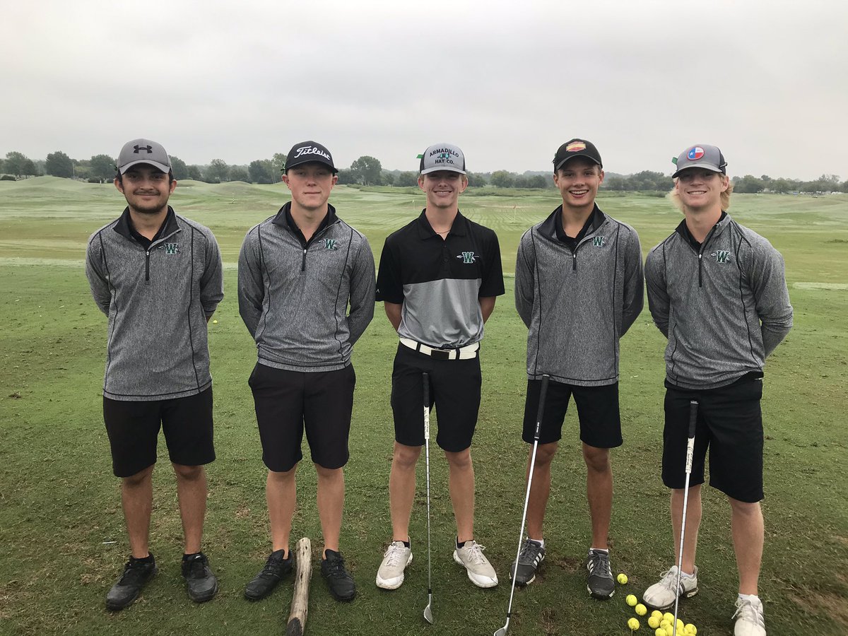 ndngolf's tweet image. Waxahachie Indian Golf team is all geared up for their first tournament at Squaw Valley.