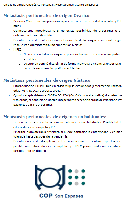 SeguraJuanJ's tweet photo. El grupo @RENAPE_Network ha publicado un artículo fundamental en esta pandemia #COVID19 con recomendaciones para priorización en Cirugía Oncológica Peritoneal. 

Es MUY recomendable, os dejo también el resumen de nuestro despacho. 😉💪

https://t.co/yIntTf22rL https://t.co/t7XT3mTBj2