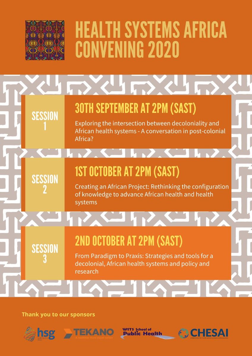 ravimram's tweet photo. Africa conversations on transforming health systems & research, Wed 30 Sept - Fri 2 Oct. #DecolonizingHealth Register here: https://t.co/ibIcCbw5QF #KampalaInitiative @H_S_Global @WitsUniversity @shehnazmunshi @PHMglobal @HealthPoverty @mmi_updates @Wemos @phmafrica @tess_mcf https://t.co/UTr2SE9hSC