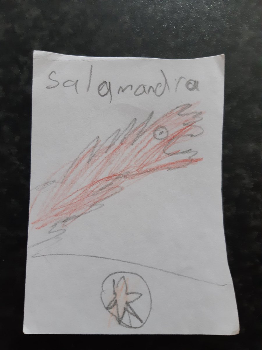 Day 49: "Salamandra"My version looks more shocked than the original. Probably because someone took his sword away.
