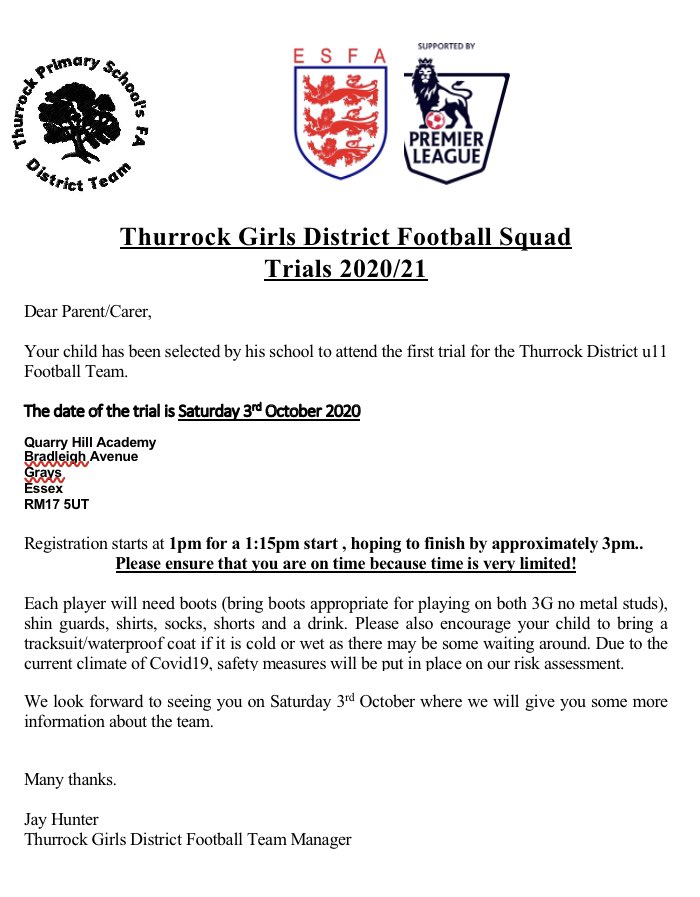 Thurrock Primary Girls District Team tweet media
