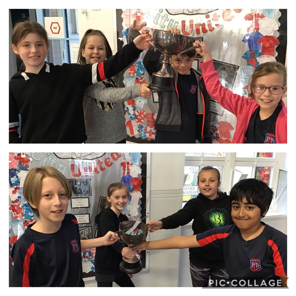 woodheysprimary's tweet photo. Vice house captains and house captains for this year.  Competitive always , especially for house points and sporting events ! Well done children . Vice captains top of picture /captains bottom of picture. https://t.co/KhCT0q8VMH