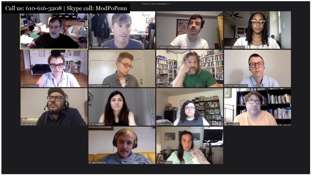 ModPoPenn's tweet image. ModPo team during our week 1 webcast:

#modpolive