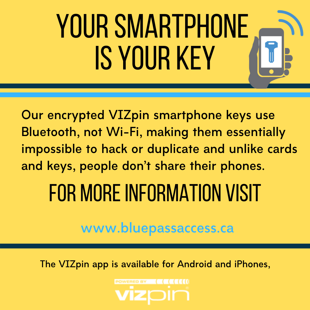 BluePass_Access's tweet photo. Your phone is the key! No keys, no cards, no network, no I.T. department to worry about outsiders hacking into the network, no Wifi, yet all of the capabilities of a complete #access control system and more secure with far less installation costs involved. #smartphone https://t.co/XQBI0DZRIu
