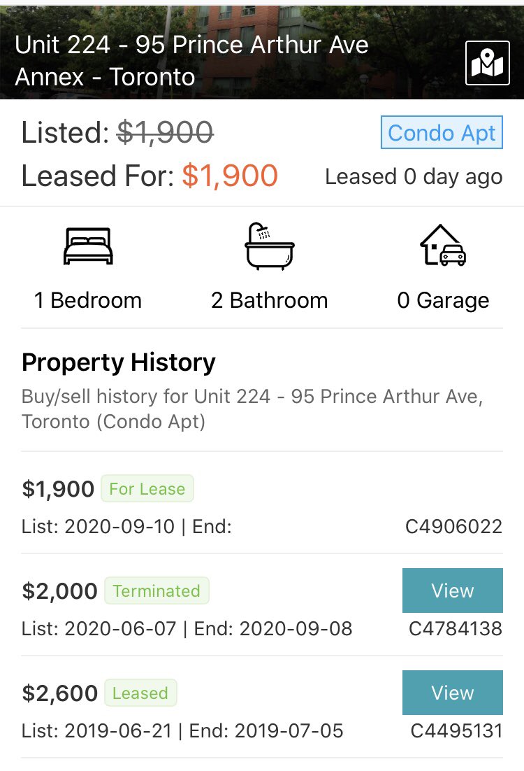 The Latest in Toronto RentsJust another ~27% drop in revenue What does a 20-30% drop in rents means for investors where the cap rate was already compressed to begin with.So what if cap rates go from 2% to l%, we live in a world class city and prices going   #cdnecon