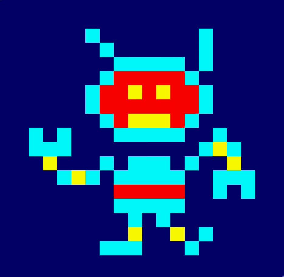 BlueCatsGames's tweet photo. 🇬🇧 It's Friday and the aliens know it!

🇪🇸 ¡Es viernes y los aliens lo saben!

Sprite made by || Sprite hecho por: @CharoFernandezH 

#IndieDev #GameDev #CPCRetroDev #UAGames #DEZ80 #AmstradCPC #UAGameDev https://t.co/mz9qg1rxqP