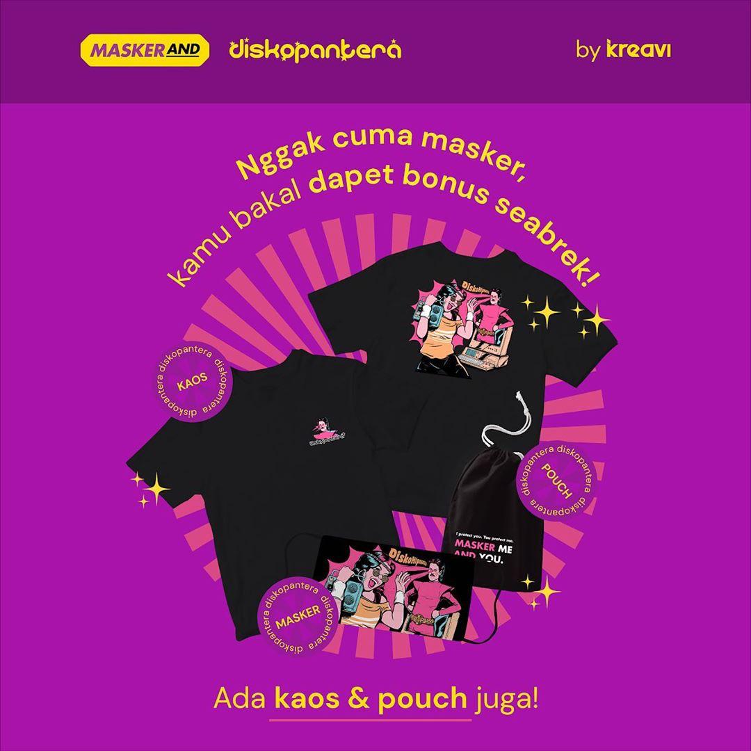 kurawa's tweet photo. Mau Giveaway kaos,masker dan pouch Diskopantera limited edition lagi gak?
Ada 10 paket neh dengan syarat kasih 500 rituit dulu dong 😀 https://t.co/uLPnGcqv1g