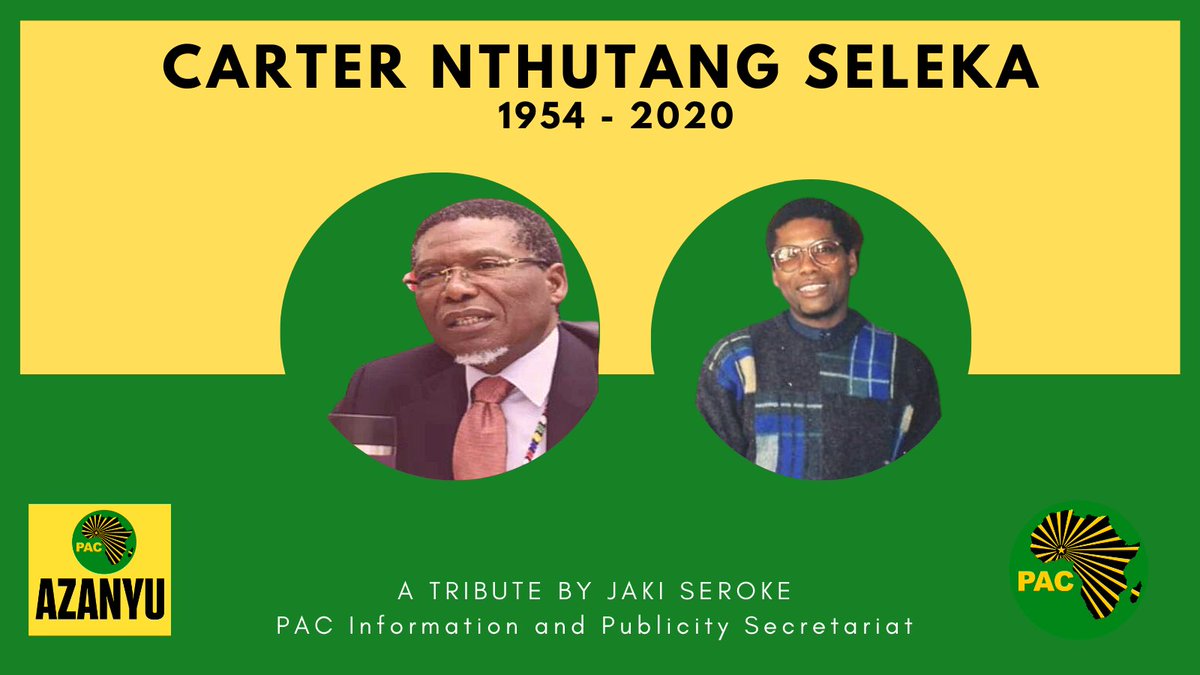 Carter Seleka: An Africanist at the Time When Being One Was a Political Offence By <a href="/seroke_jaki/">Jaki Seroke</a> 

It is grudgingly fitting that comrade Seleka (1954 - 2020) was an ambassador of the republic, an envoy of the president in far off countries.. Read More here facebook.com/MyPAConline/po…